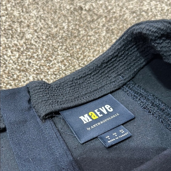 Maeve Dual Split Button Midi skirt size 4 Navy Blue dual slit - Picture 9 of 16